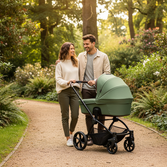 Noordi Sole V3 3in1 with Joie i-Snug2 Car Seat, Woodland Green