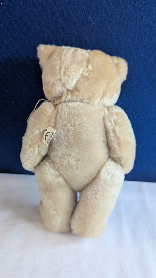 Vintage Beige 8" Teddy Bear Plush with Articulated Joints