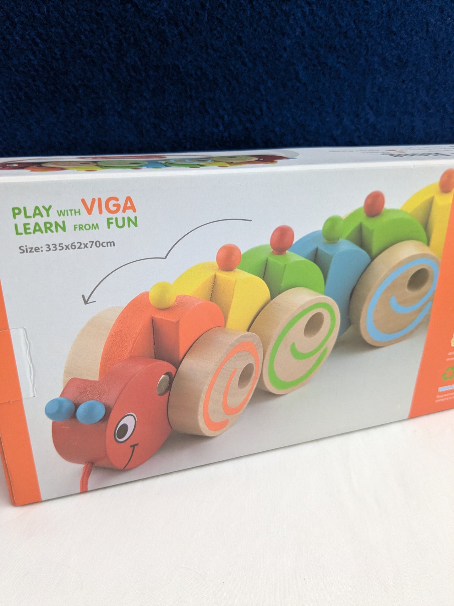 Viga Pull Along Wooden Catterpillar