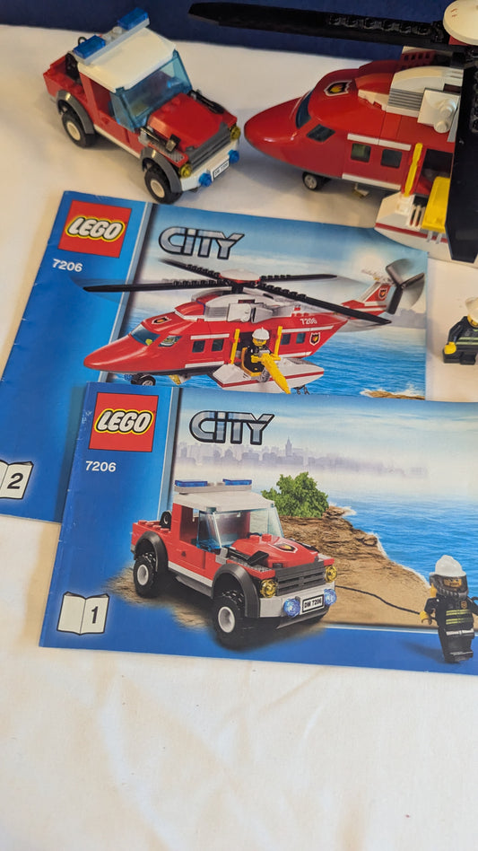 Lego City 7206 Fire Helicopter & Jeep