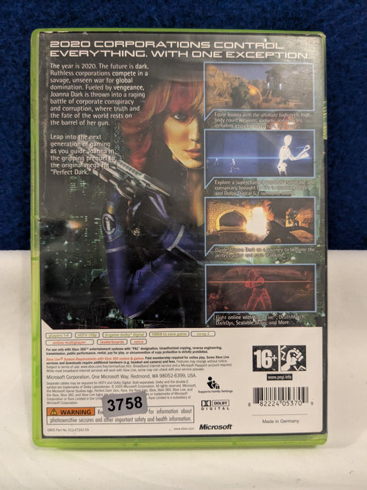 Perfect Dark Zero - X Box 360