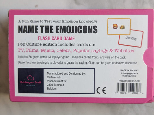 Name The Emojicons Flashcard Game: Pop Culture Edition