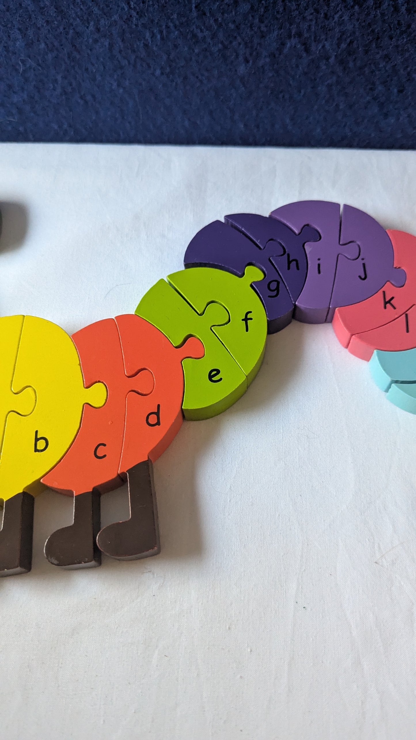 Wooden Caterpillar Alphabet Puzzle