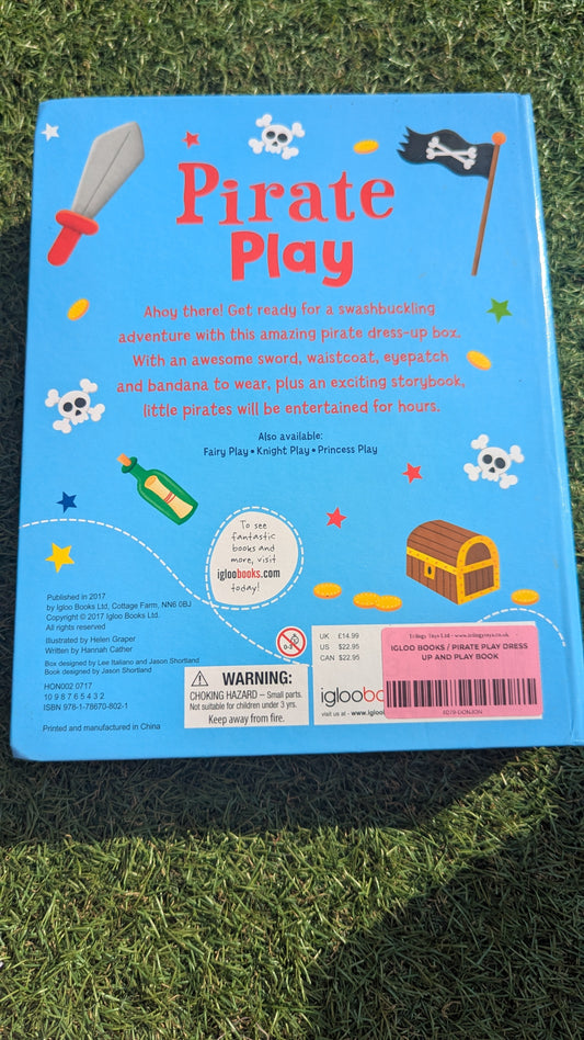 Pirate play dress up and play book