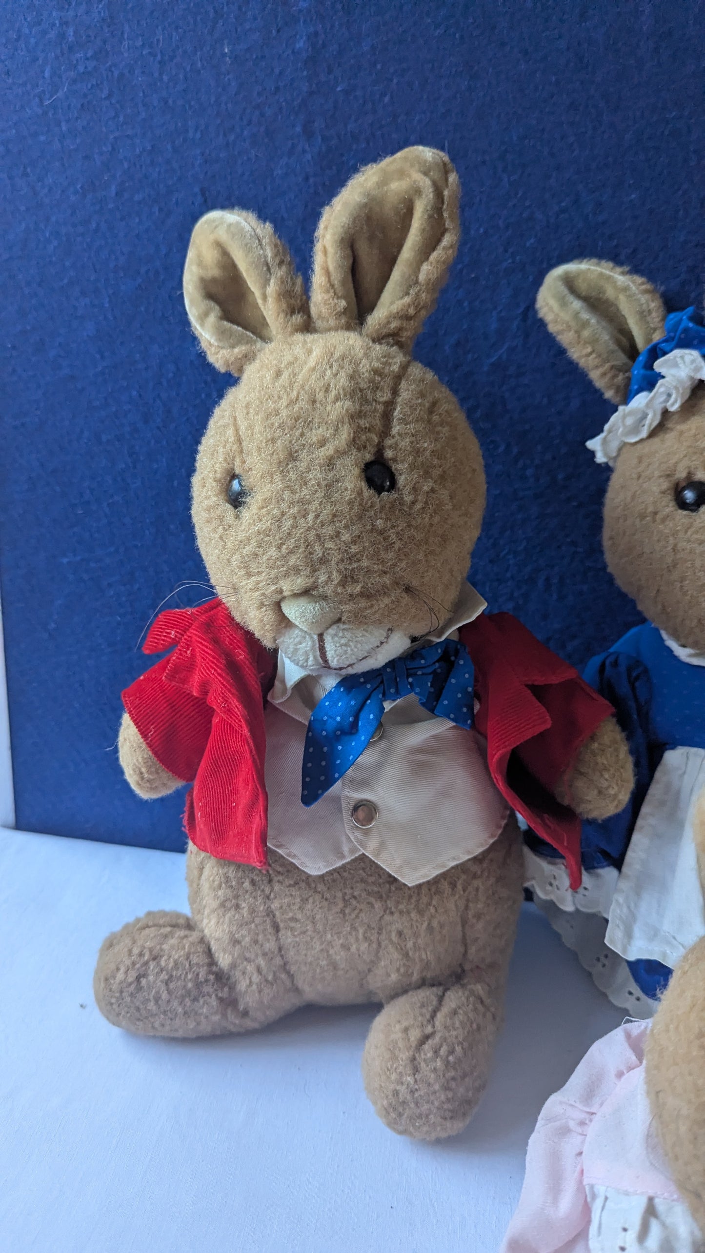 Royal Doulton Bunnykins by Golden 1985 Mr & Mrs Rabbit, Peter & Cottontail Plush Bundle