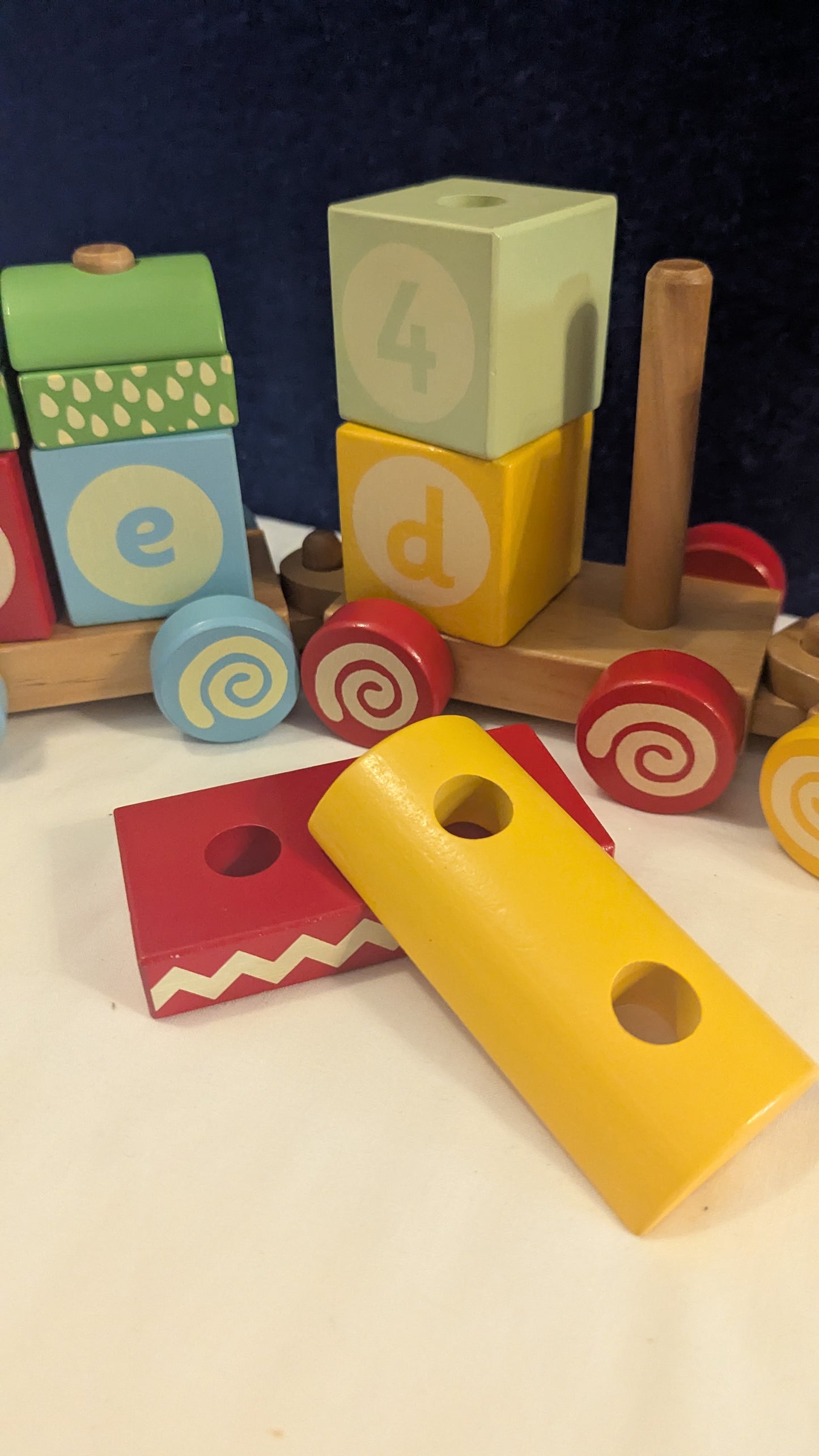 ELC Wooden Stacking Train with Letters & Shapes