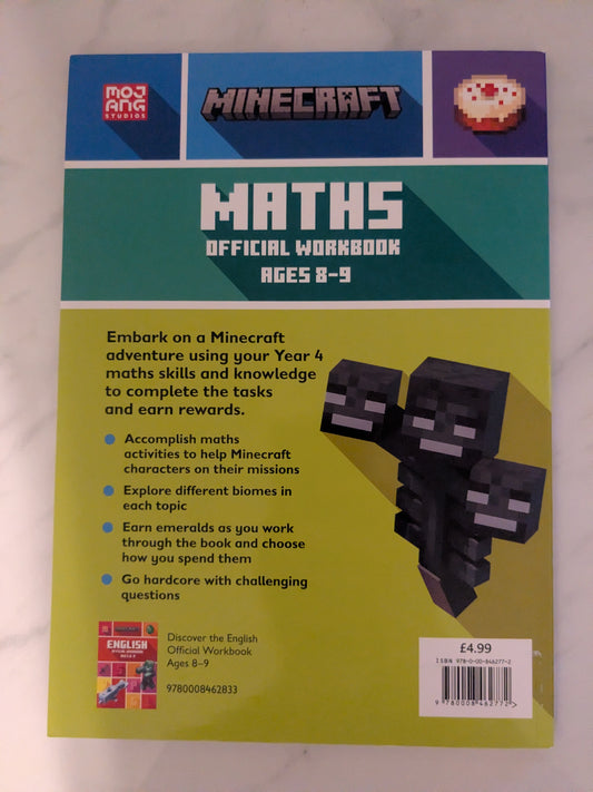 Minecraft Maths Official Workbook Ages 8-9