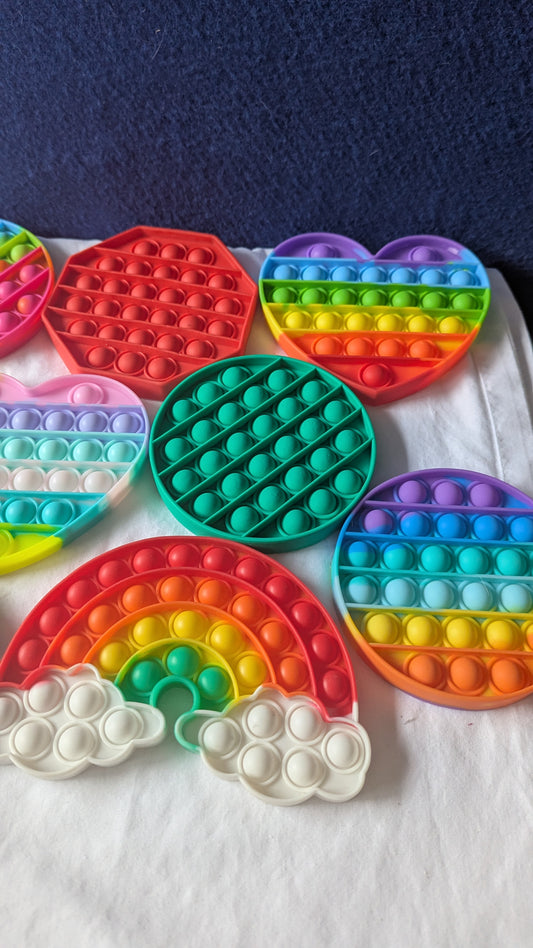 Large shape sensory fidget popper bundle