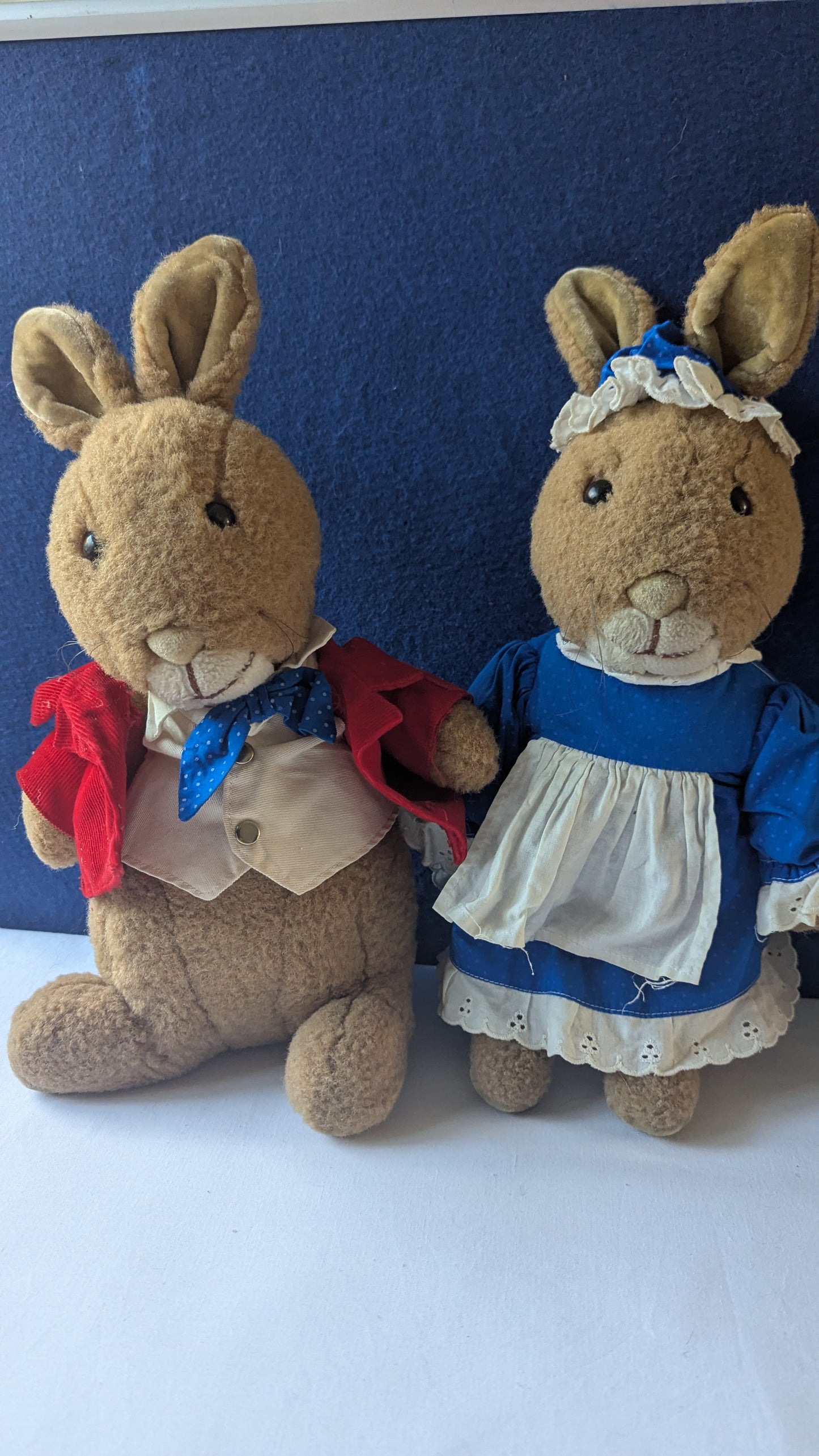 Royal Doulton Bunnykins by Golden 1985 Mr & Mrs Rabbit, Peter & Cottontail Plush Bundle