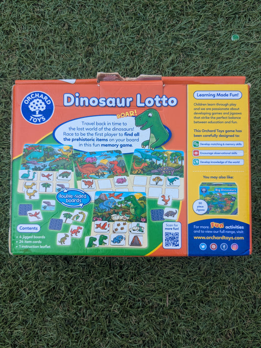 Dinosaur lotto game
