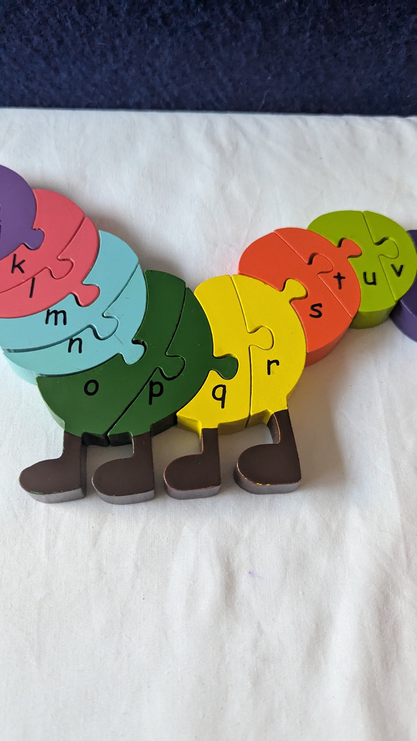 Wooden Caterpillar Alphabet Puzzle