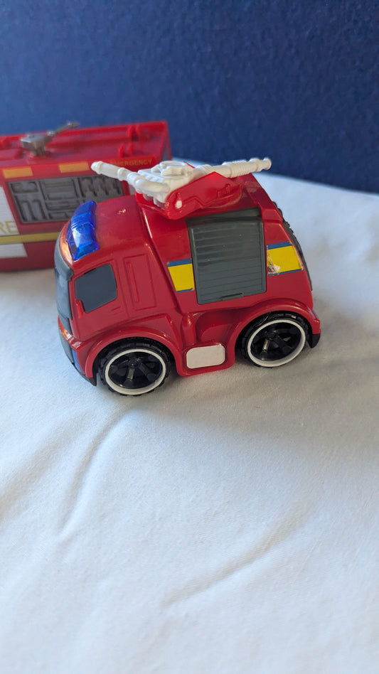 Two fire truck vehicles