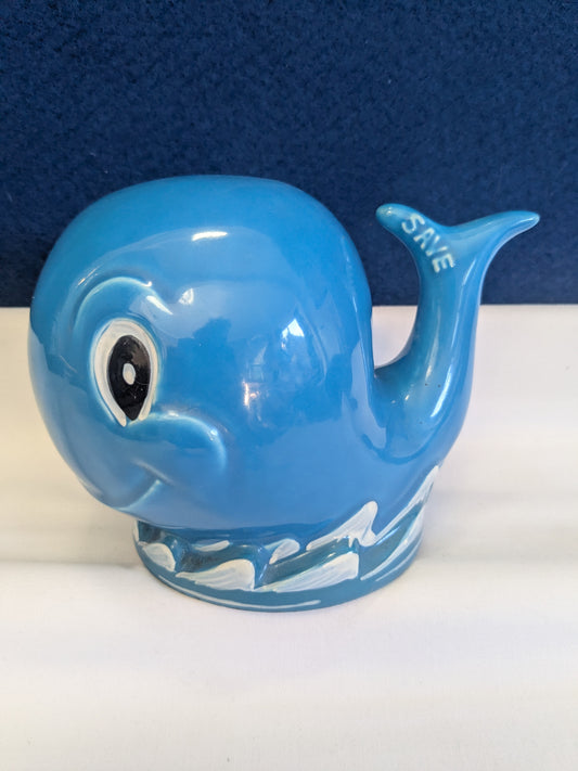 Co-operative Bank Blue Happy Whale Piggy Bank