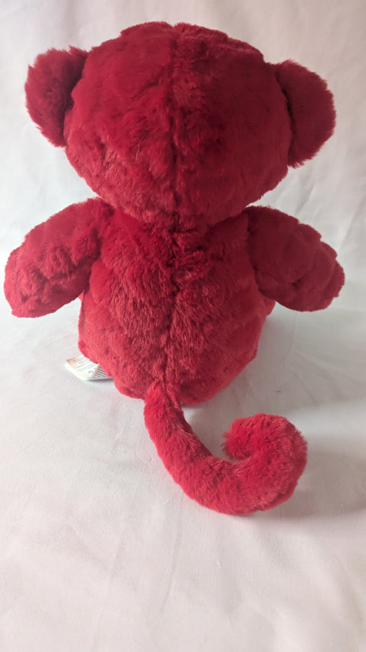 Red Wild Hearts Monkey 16" Plush with 'Beating Heart'