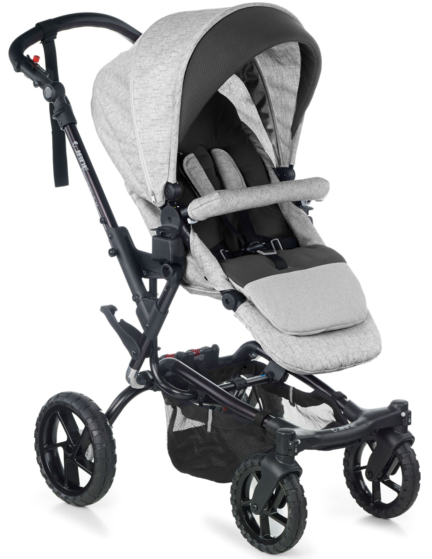 Jané Crosswalk-R All-Terrain Travel System with Carrycot & Koos iSize R1, Tech Mouse / Black Grey
