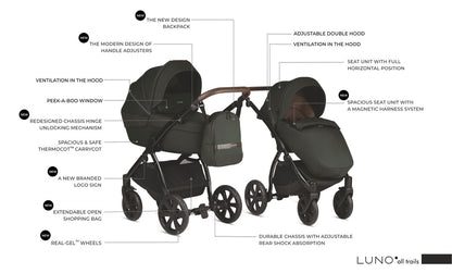 Noordi Luno All Trails 3in1 with Joie i-Snug2 Car Seat
