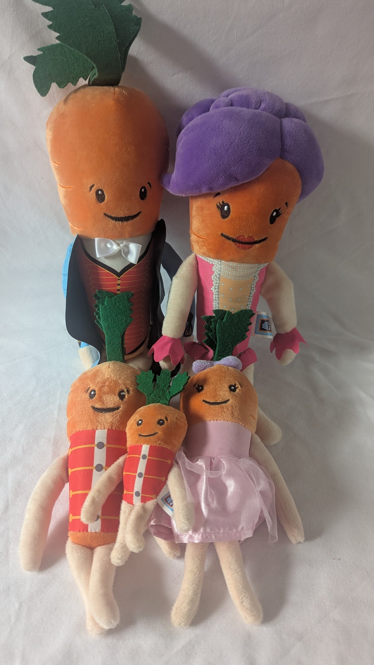 Kevin the Carrot & Family - Greatest Showman (2019) Plush Bundle