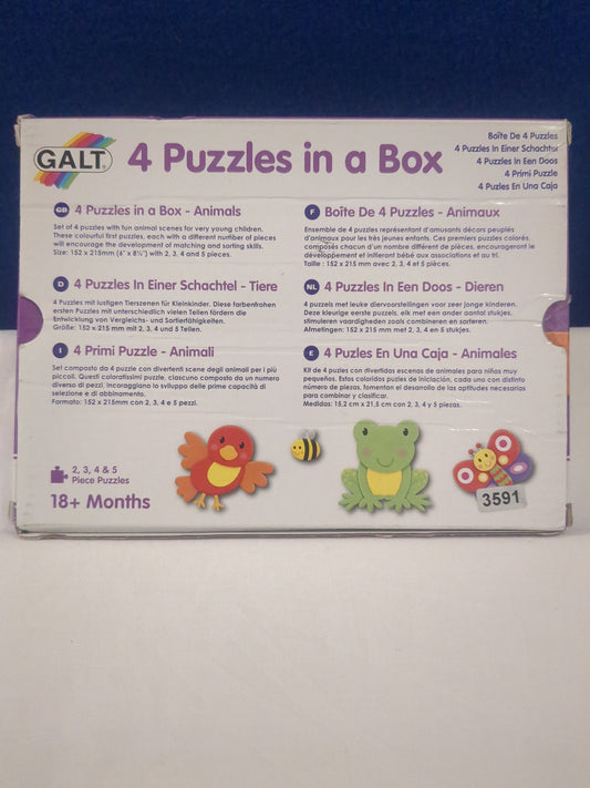 4 puzzles dans une boîte - Animaux