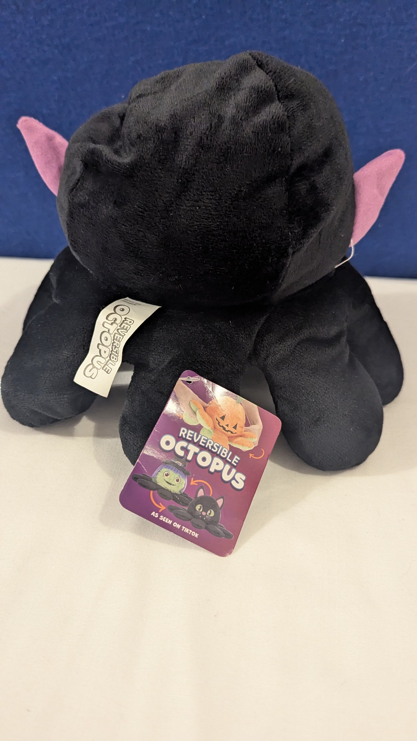 2 in 1 Reversible Octopus Sensory  Plush Vampire/Bat