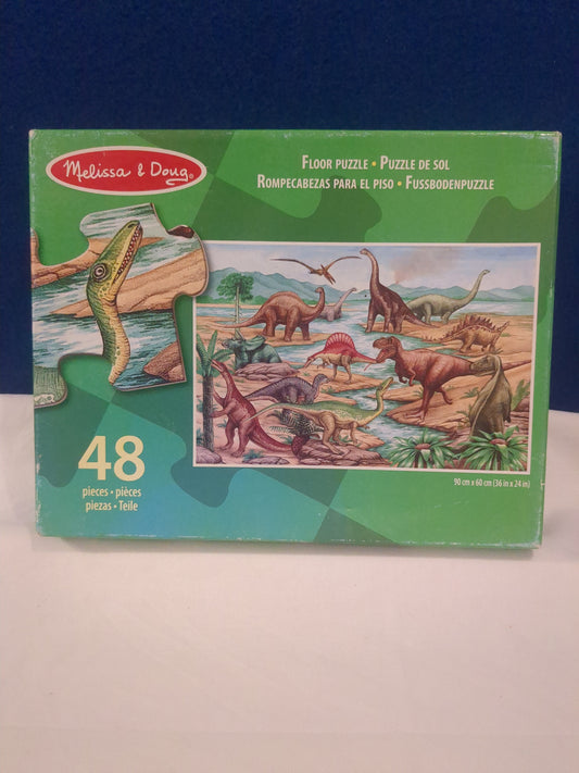 Puzzle de sol Dinosaure Melissa &amp; Doug 48 pièces