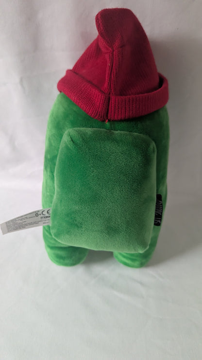 Among Us Green Crewmate with Red Beanie Hat 12" Plush