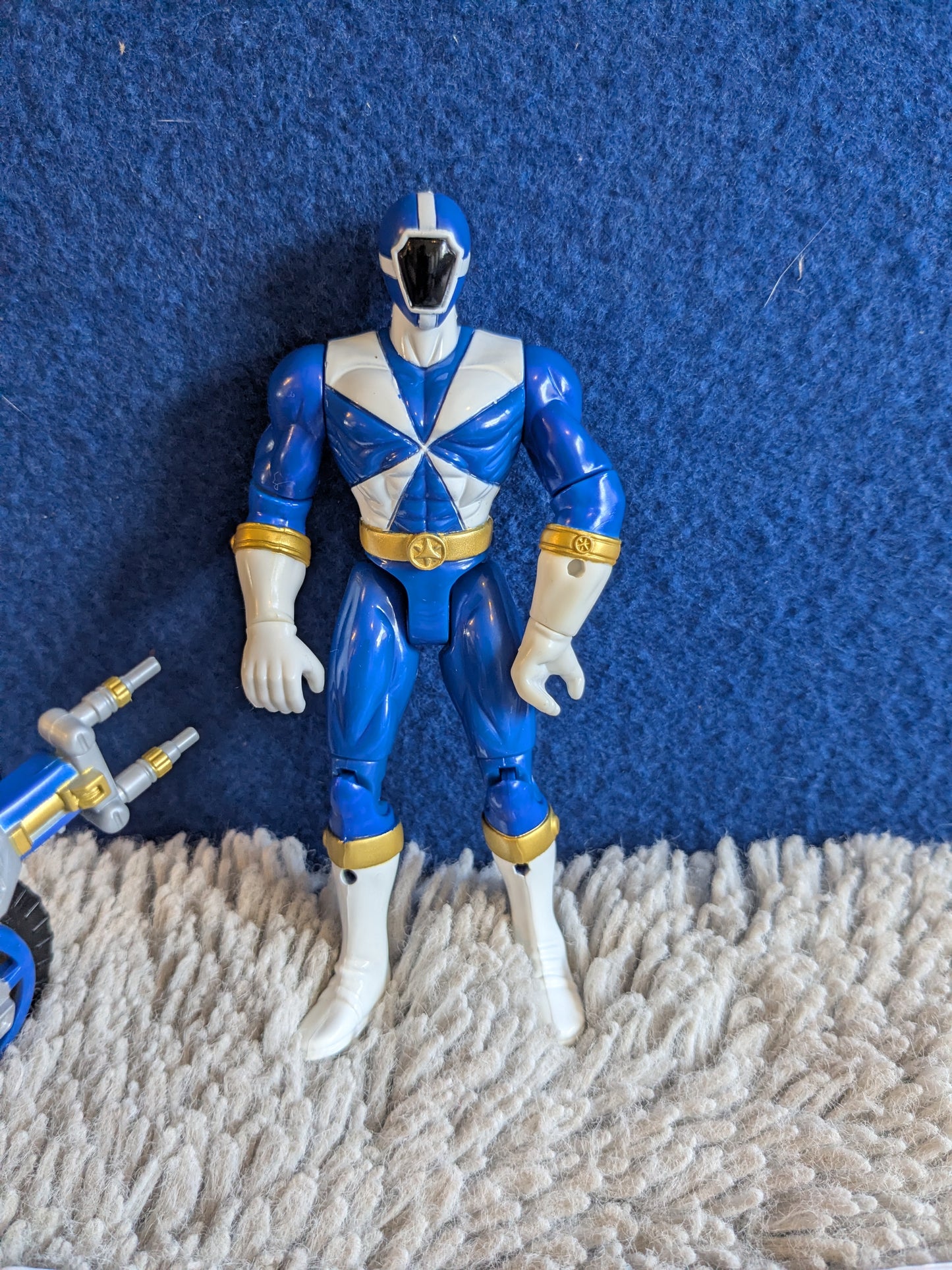 Ban Dai Power Rangers Lightspeed Rescue Blue Ranger c.2000