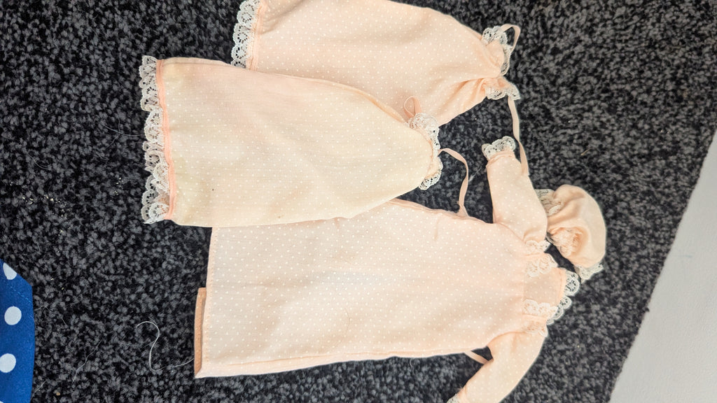 Vintage Sindy Peach Dot 1984 Night Cap Outfit 43021