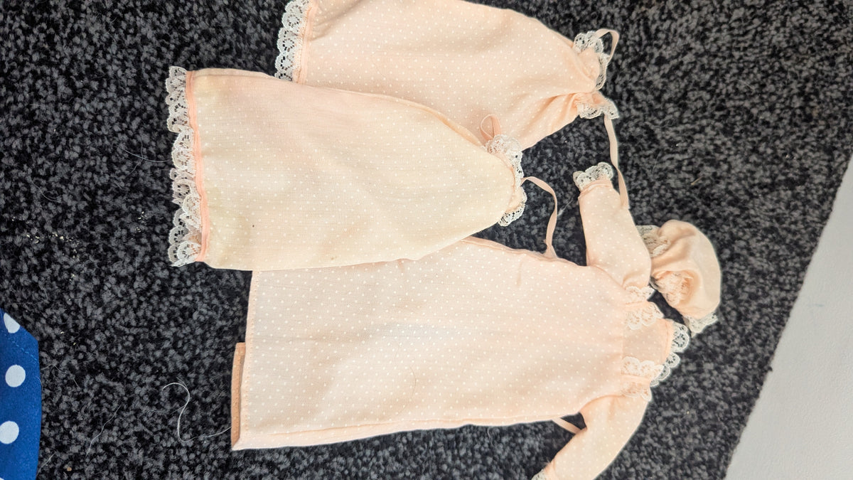 Vintage Sindy Peach Dot 1984 Night Cap Outfit 43021