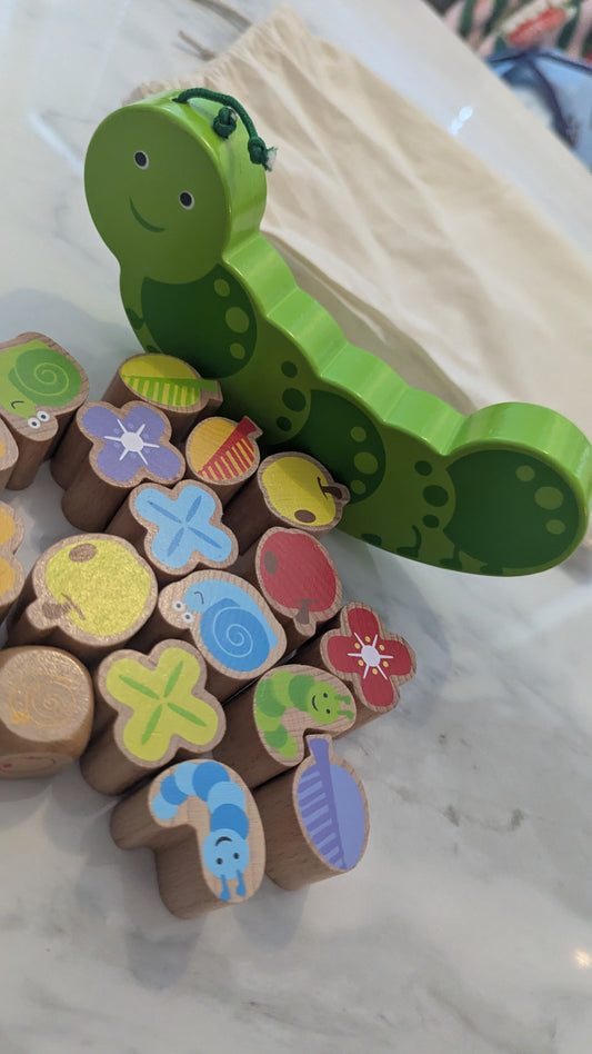 Wooden Caterpillar Balance Game