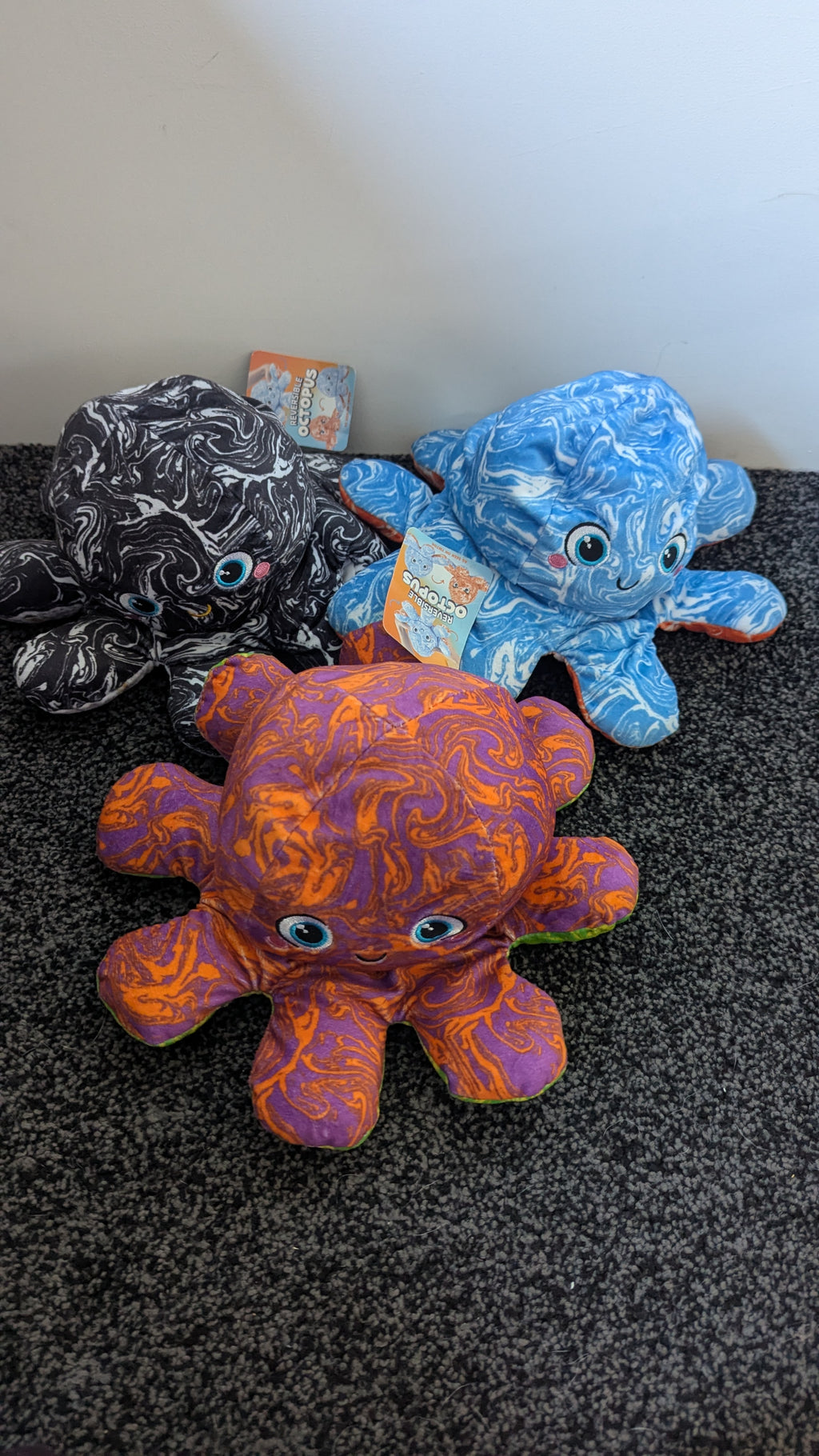2 in 1 Reversible Octopus Sensory Plush Bundle of 3
