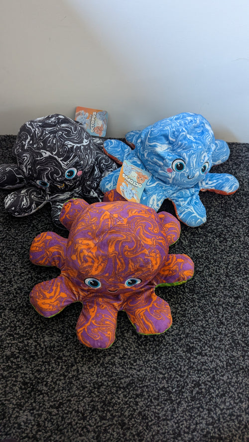 2 in 1 Reversible Octopus Sensory Plush Bundle of 3