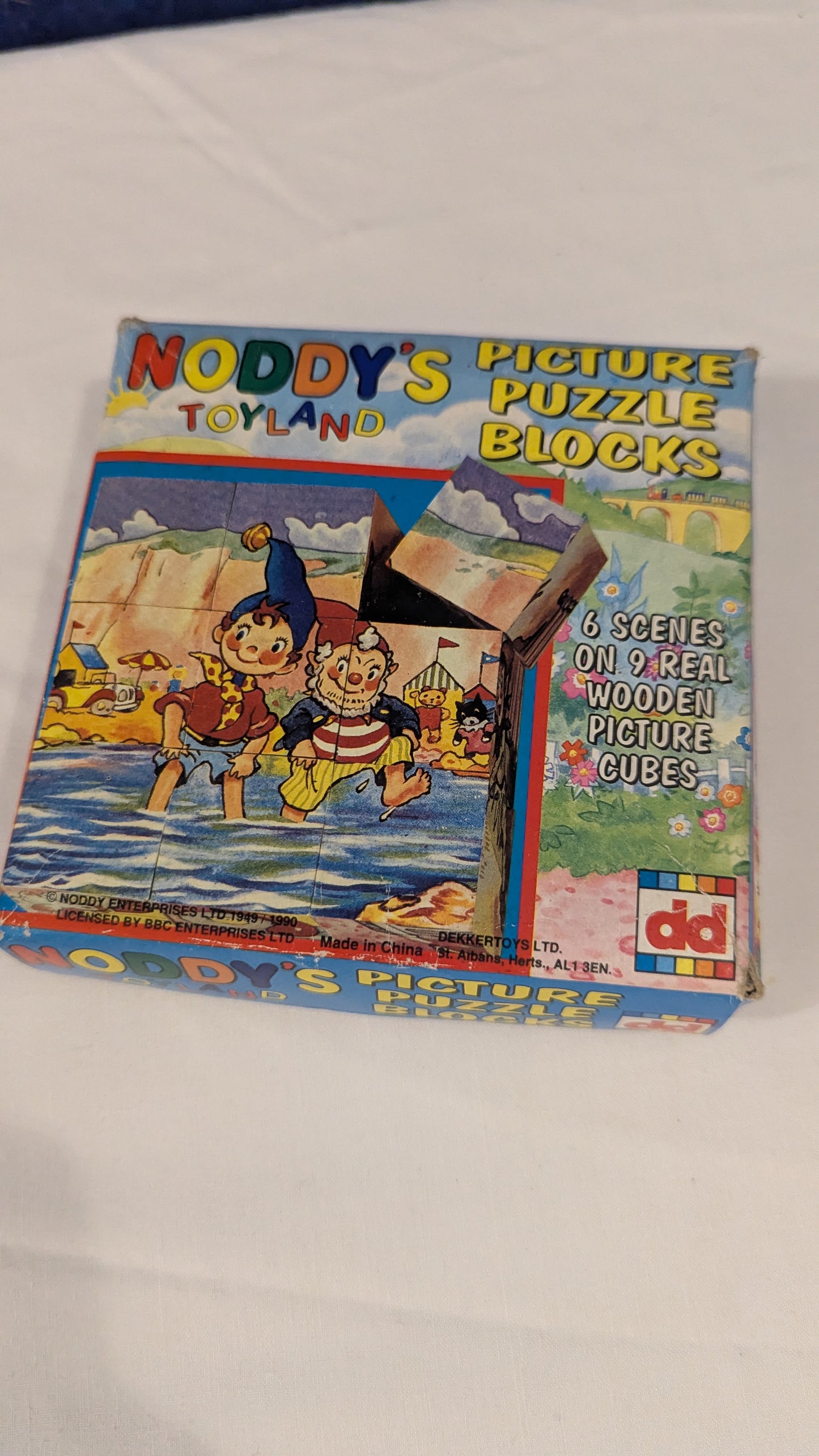 Dekkertoys Noddy's Toyland Picture Puzzle Blocks c.1990
