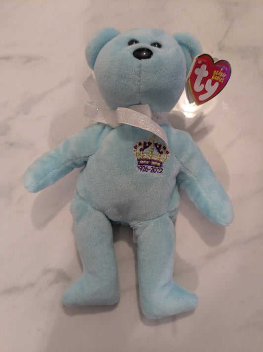 Elizabeth II Commemorative Blue 7" Bear