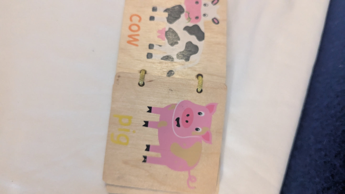 Gro Play Wooden Farm Animal Book