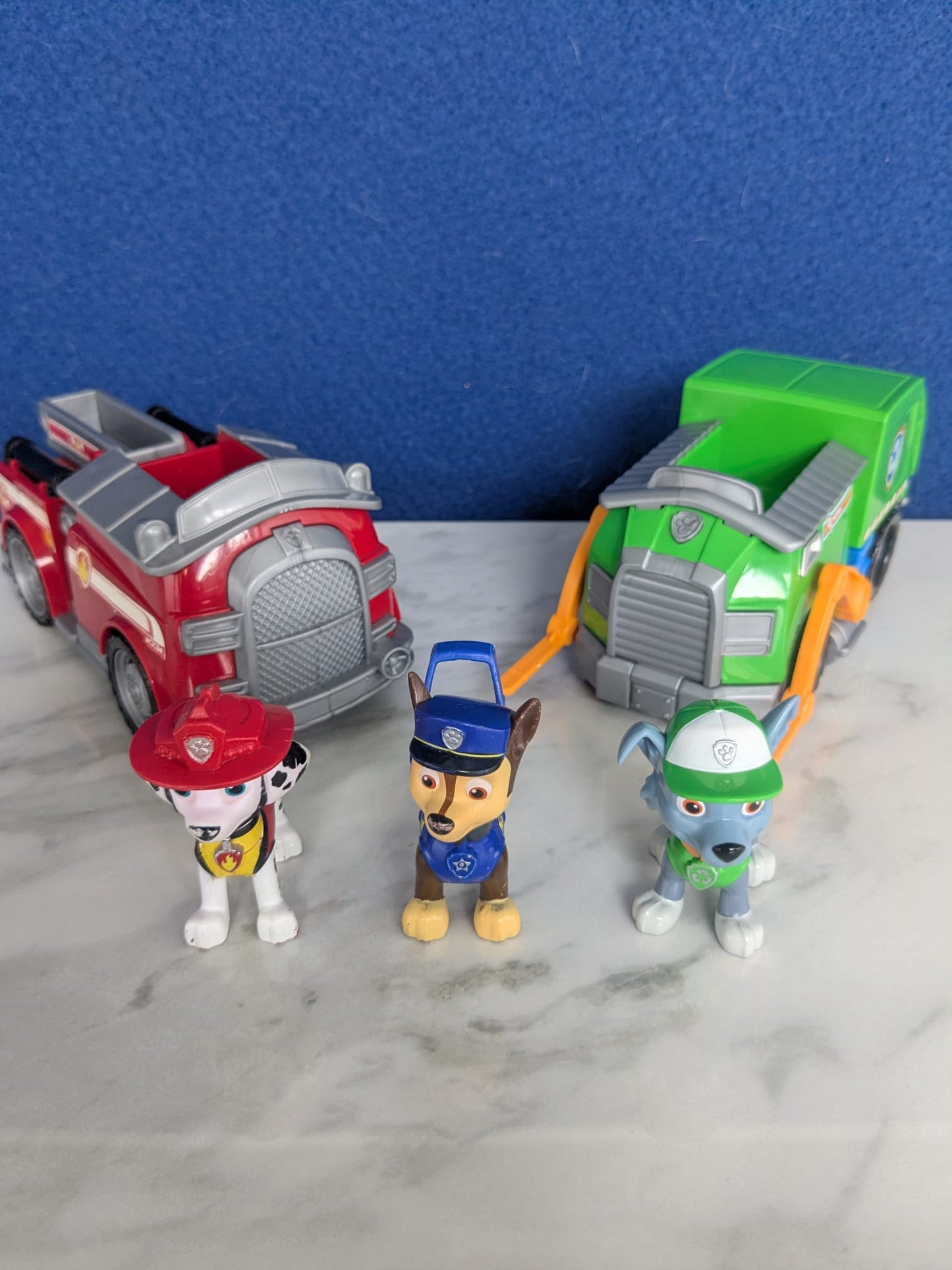 Paw Patrol Bundle - Marshall, Chase & Rocky with 2 Vehicles