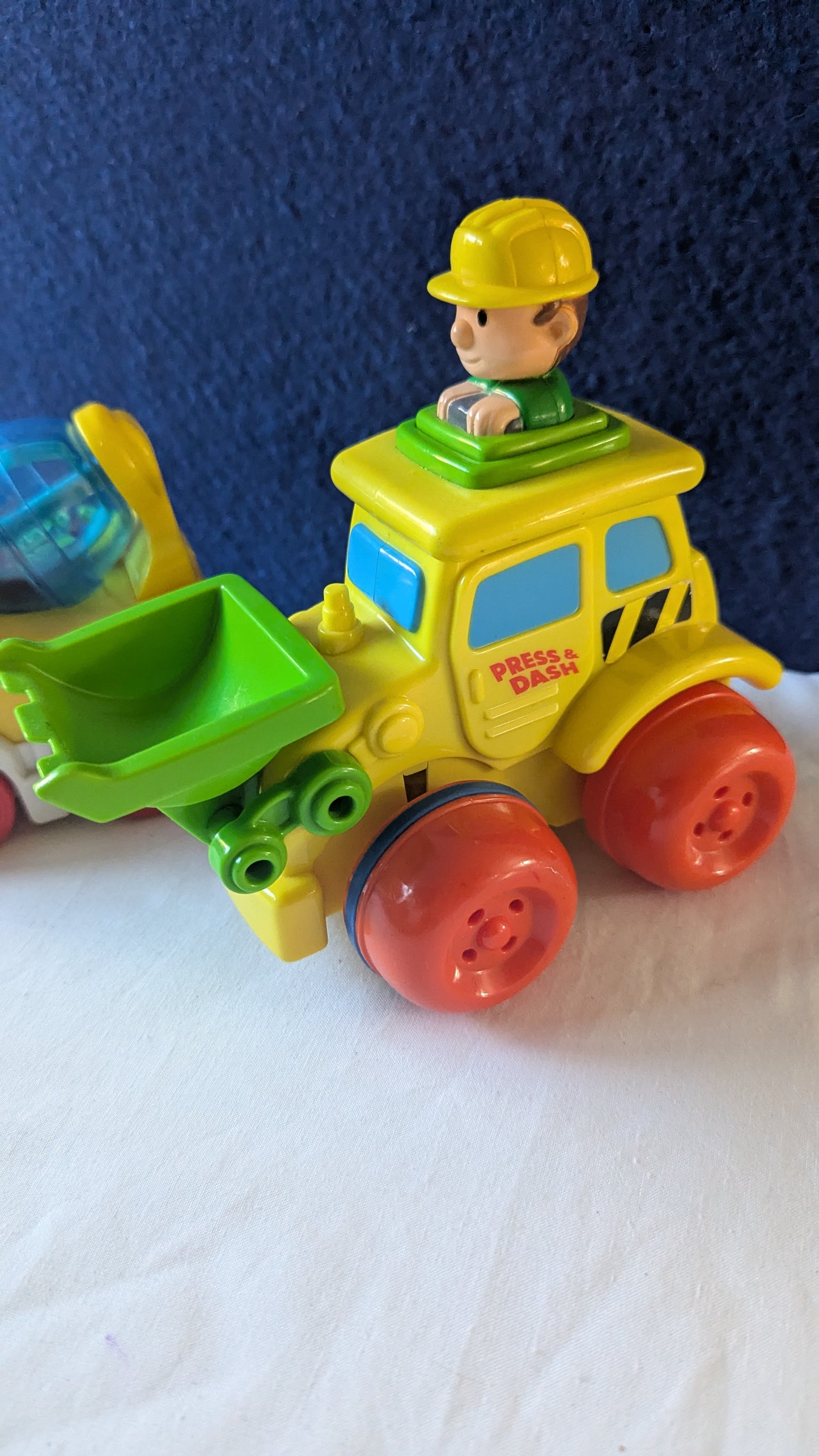 Press & Dash Digger and Push Cement Mixer Toy Bundle