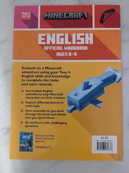 Minecraft English Official Workbook Ages 8-9