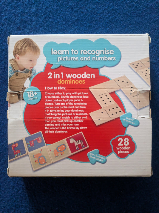 Grow & Play 2 in 1 Wooden Dominoes