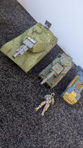 Bundle of army vehicles- Light & Sound Tanks, Soldier and Jeep/Buggy