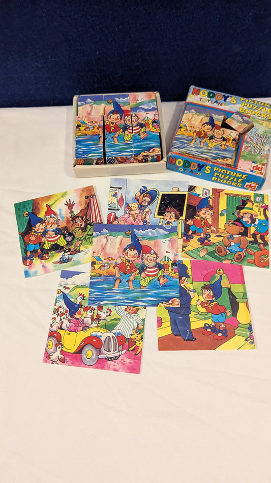 Dekkertoys Noddy's Toyland Picture Puzzle Blocks c.1990