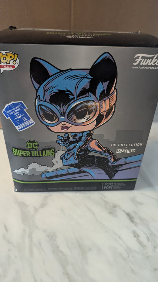 Funko Pops! DC Super Villains Catwoman with Tee Shirt