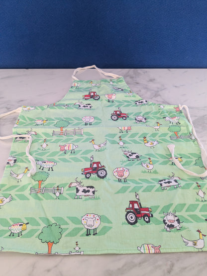 Children's Farmyard Cotton Apron - Up to 5/6 yrs