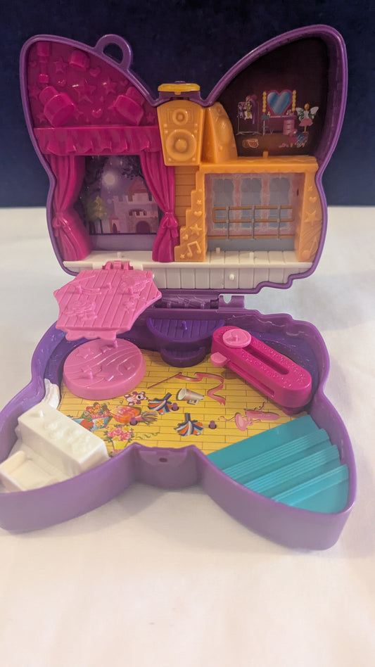 Mattel Polly Pocket Sparkle Stage Bow Compact Playset HCG17