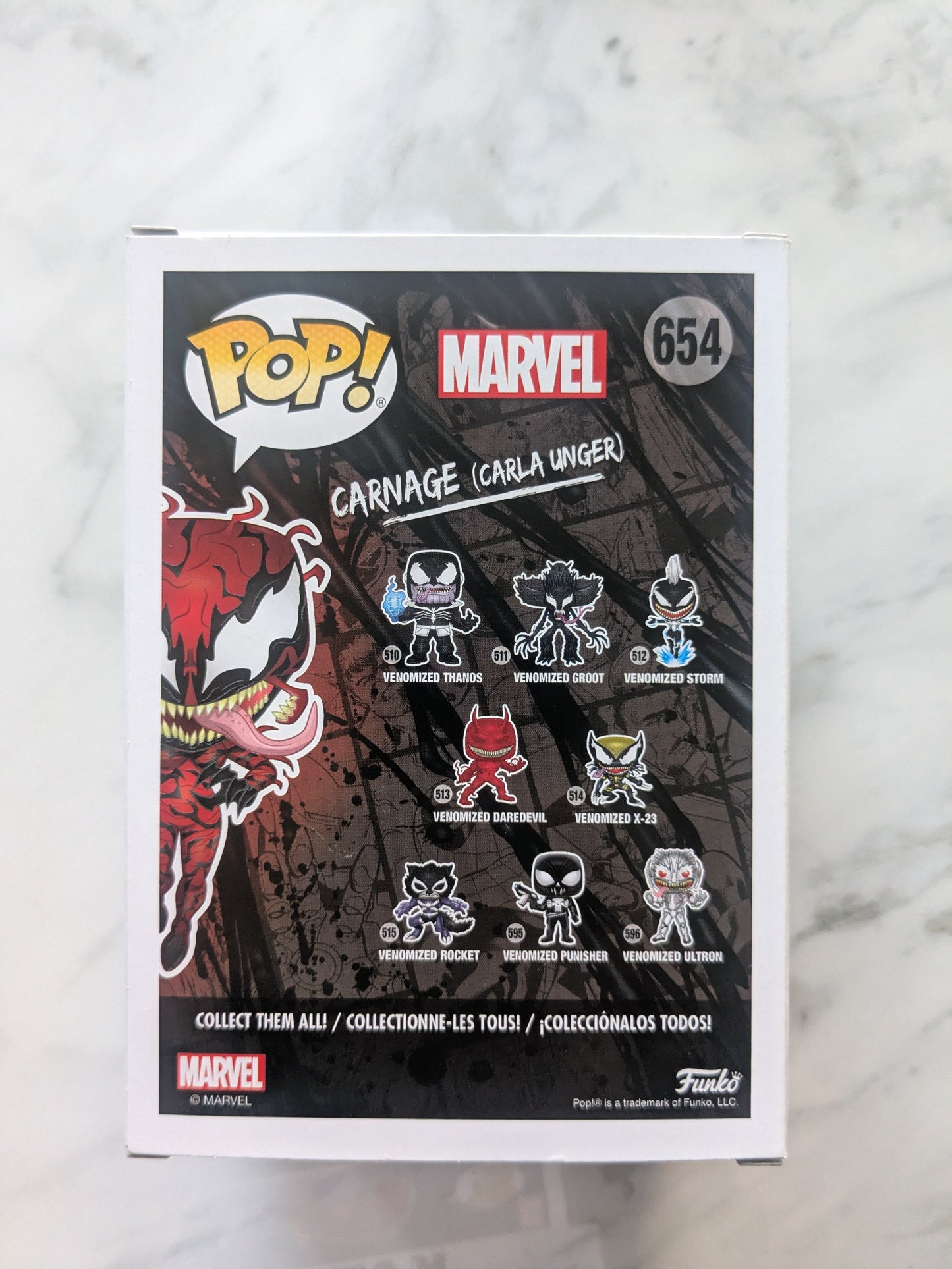 Funko Pops! 654 Marvel Venom Carnage (Carla Unger)