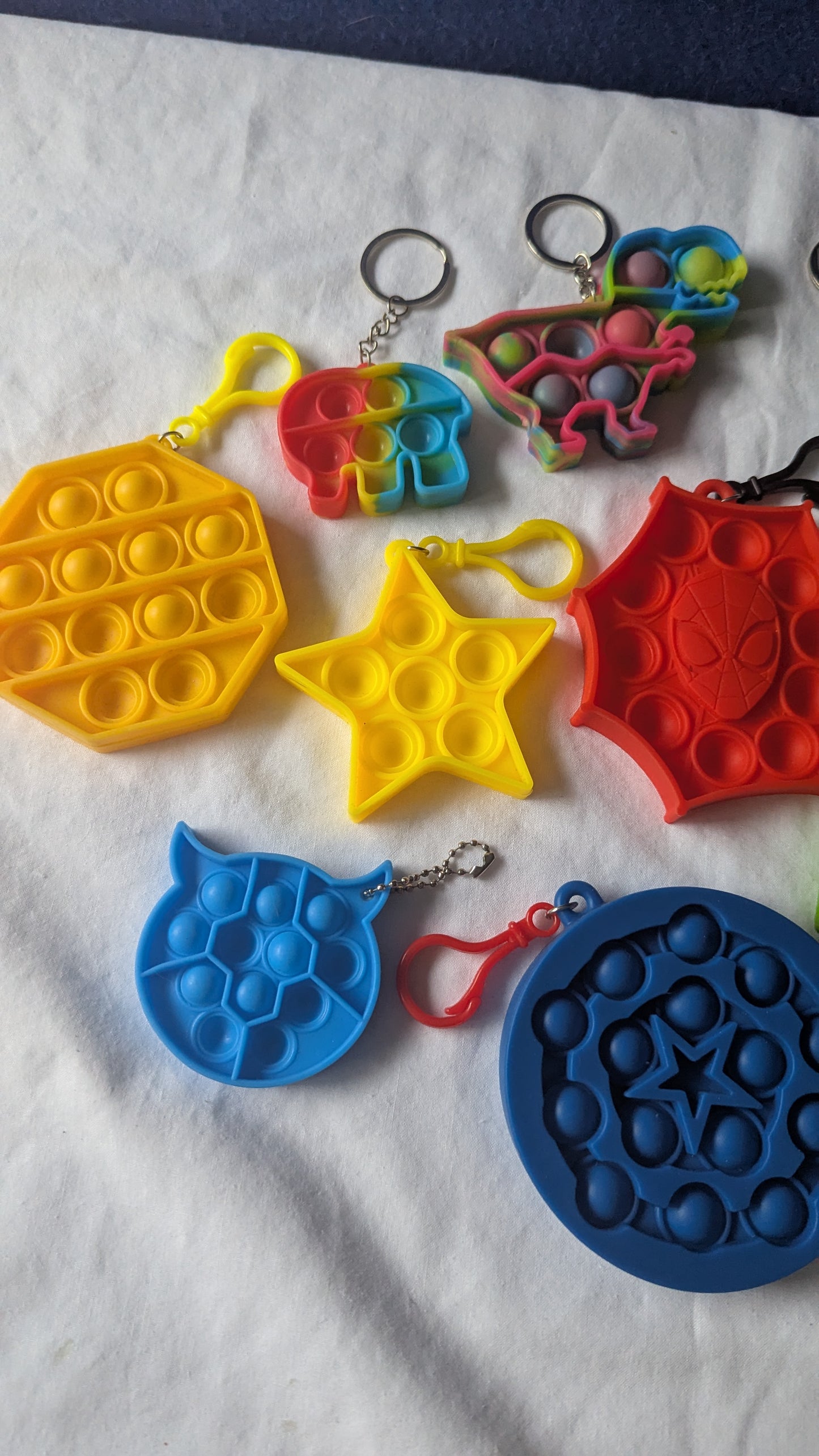 Sensory fidget popper keyring bundle