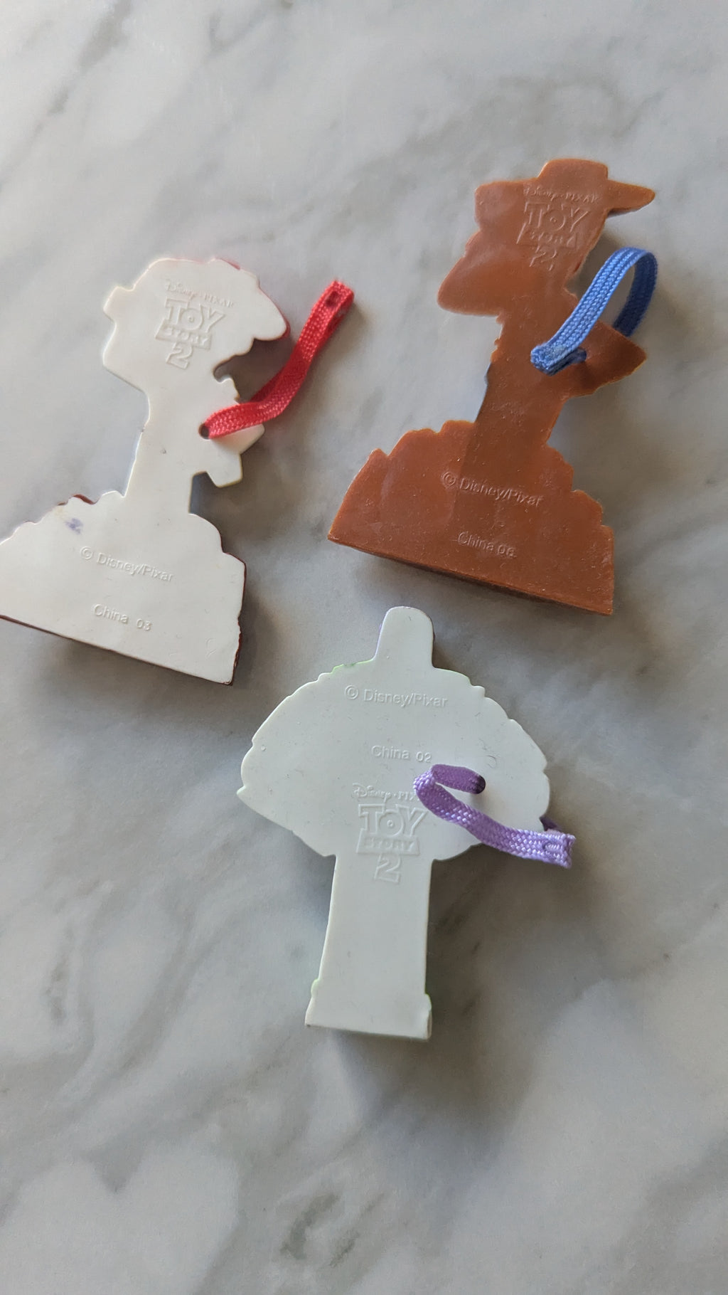 Vintage General Mills Cereal Premium Toy Story 2 Jessie, Woody & Buzz Hangng Ornaments