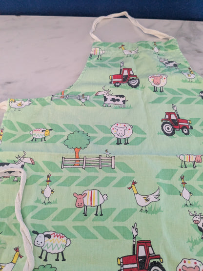 Children's Farmyard Cotton Apron - Up to 5/6 yrs