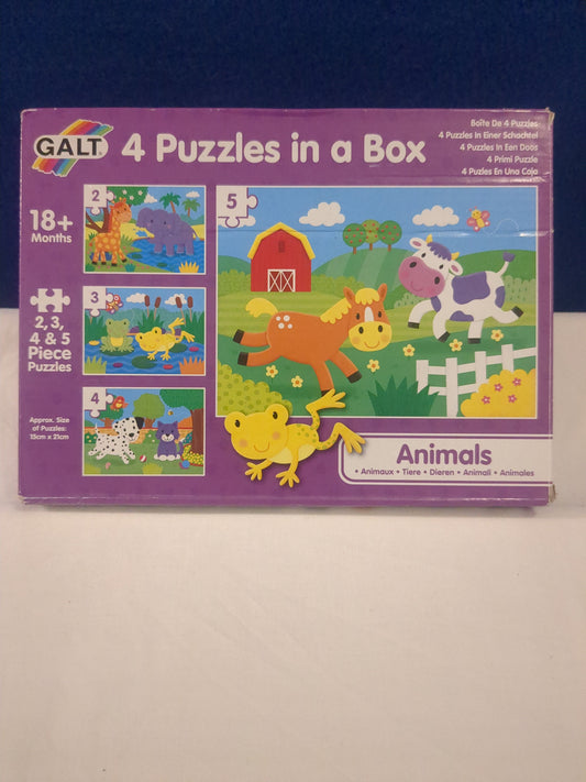 4 puzzles dans une boîte - Animaux