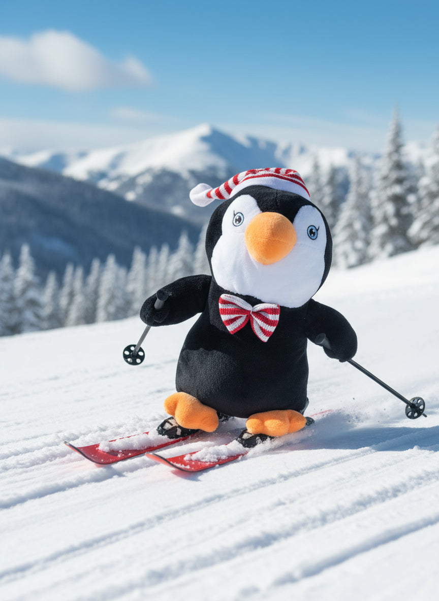 Peluche pingouin de Noël de 11 pouces