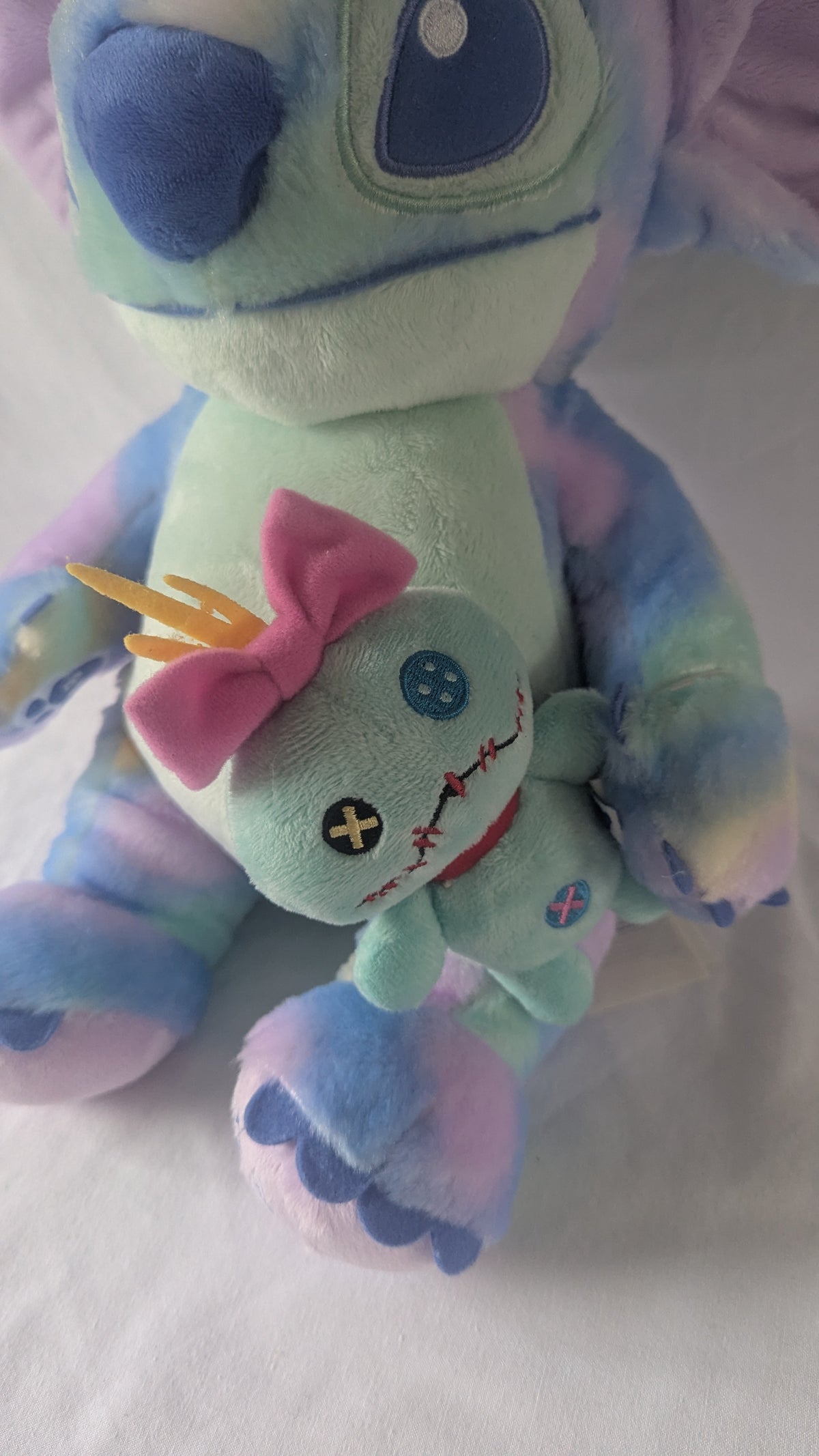 Disney Spring Tie-Dye Stitch 15" Plush with Scrump